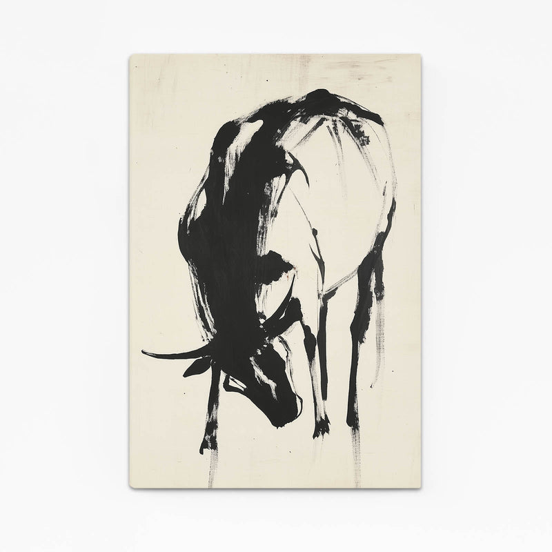 Vintage Cow Prints – angled canvas view on white background