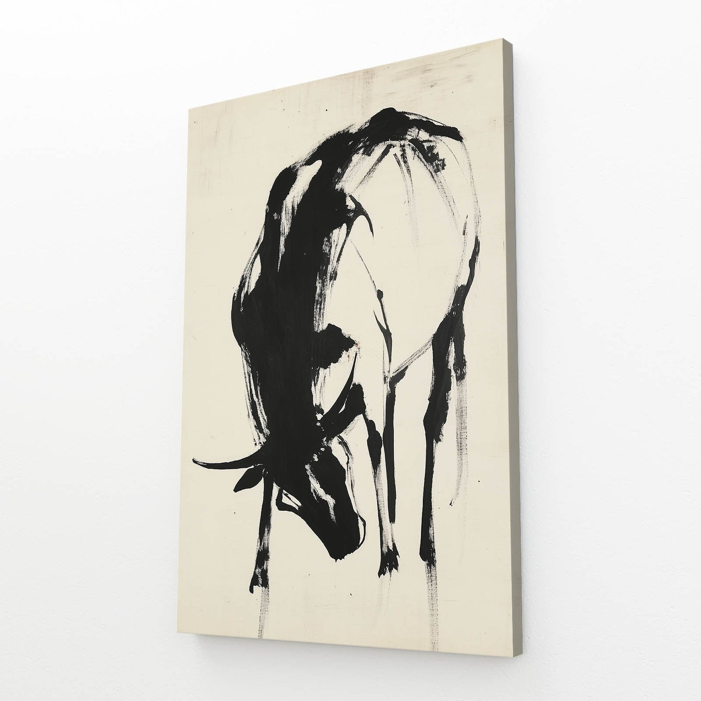 Vintage Cow Prints – angled canvas view on white background