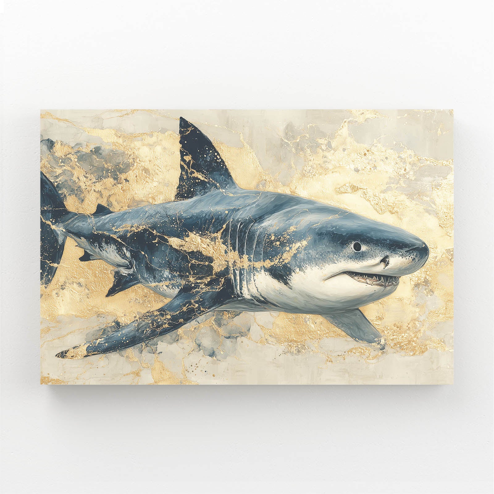 Vintage Gold Shark Canvas – vintage gold shark canvas print