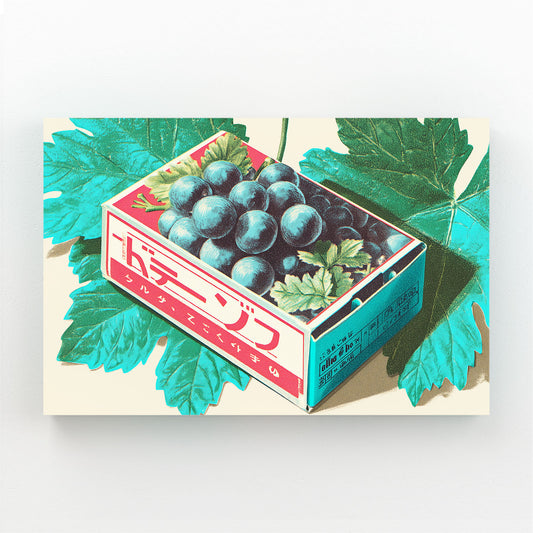 Vintage Grape Crate Fruit Wall Art – vintage grape crate fruit canvas print