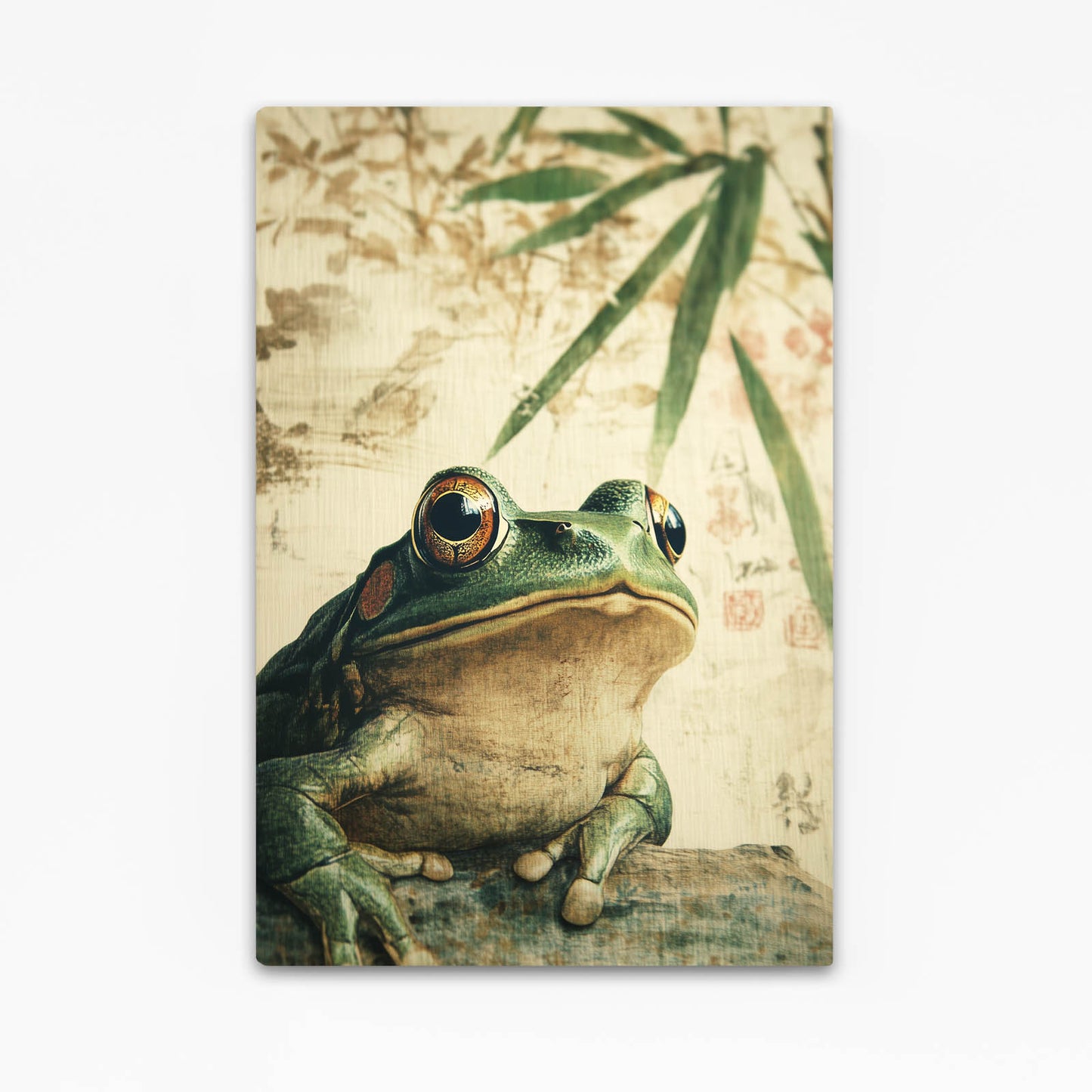 Vintage Parchment Frog Canvas – vintage parchment frog frog canvas print