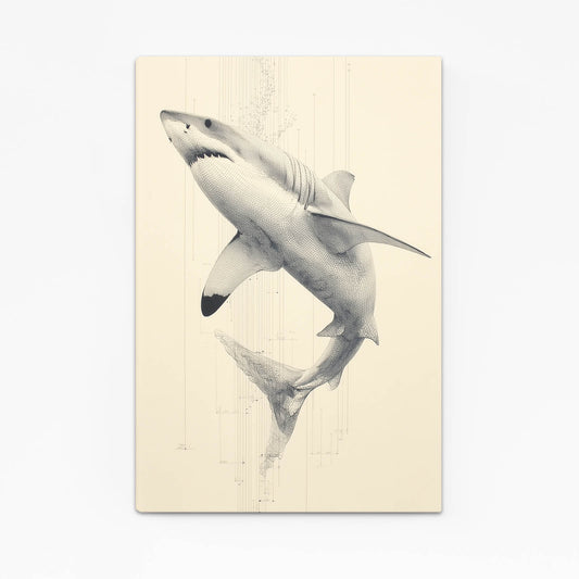 Vintage Sketch Study Shark Prints – vintage sketch study shark canvas print