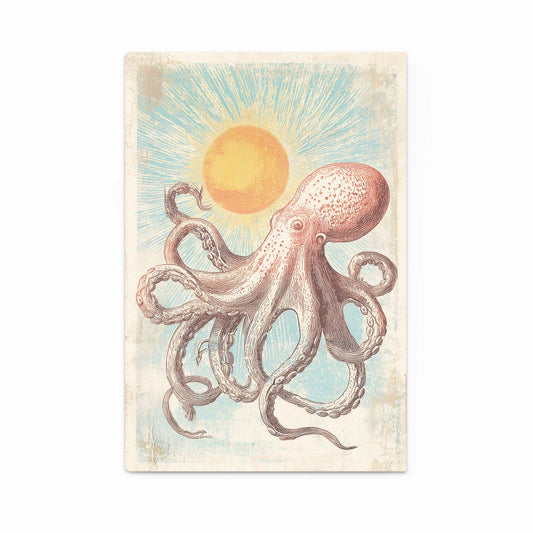 Vintage Sun Print Octopus Canvas – vintage sun print octopus canvas print