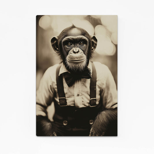 Vintage Suspenders Portrait Monkey Wall Decor – vintage suspenders portrait monkey canvas print