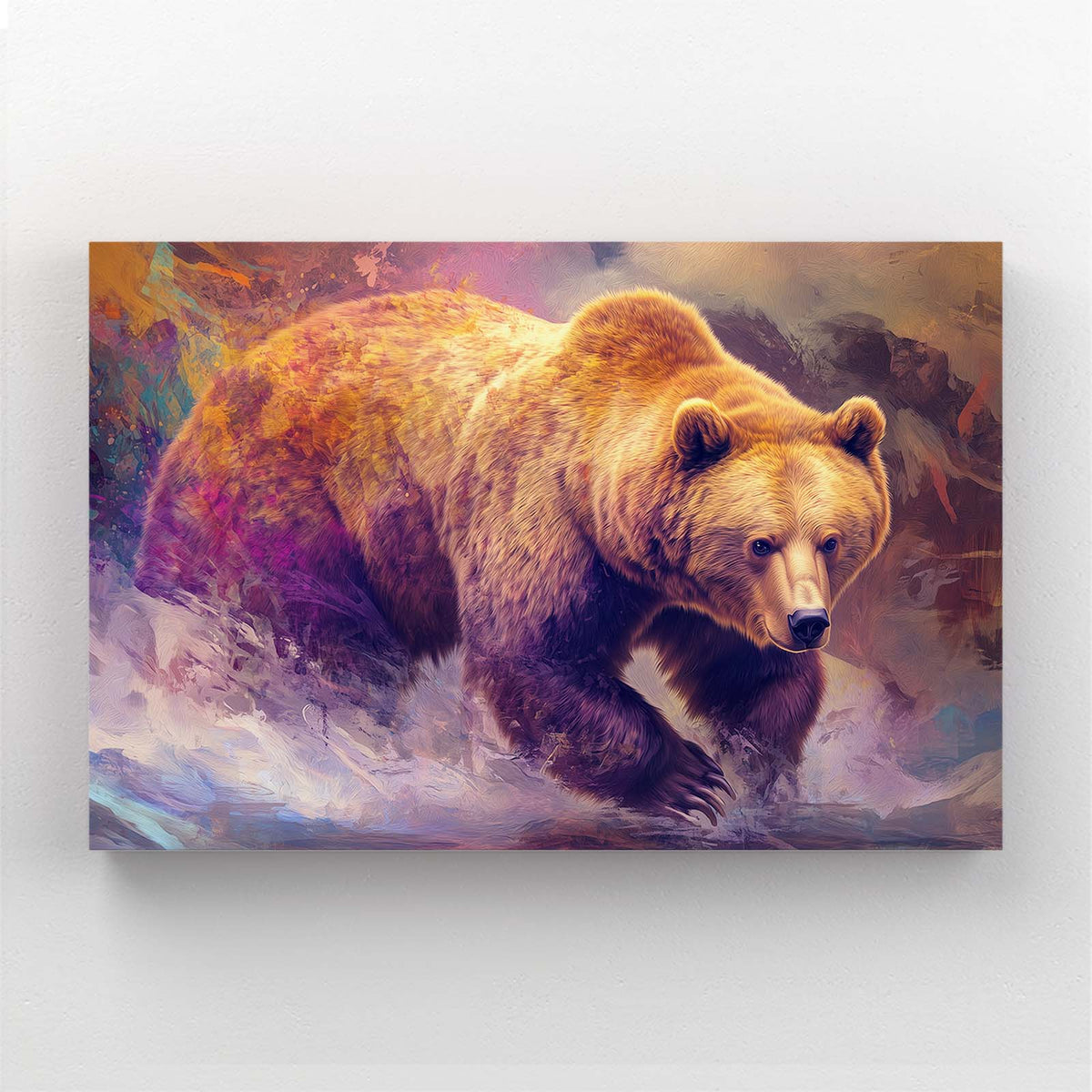 Violet Dust Charge Bear Canvas — abstract canvas print, canvas print on white background