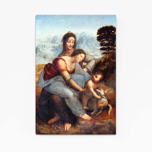 Virgin And Saint Anne Da Vinci Prints — realism canvas print, canvas print on white background