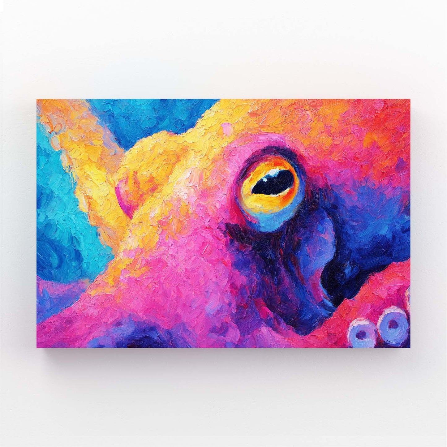 Vivid Color Field Octopus Canvas Art – vivid color field octopus canvas print