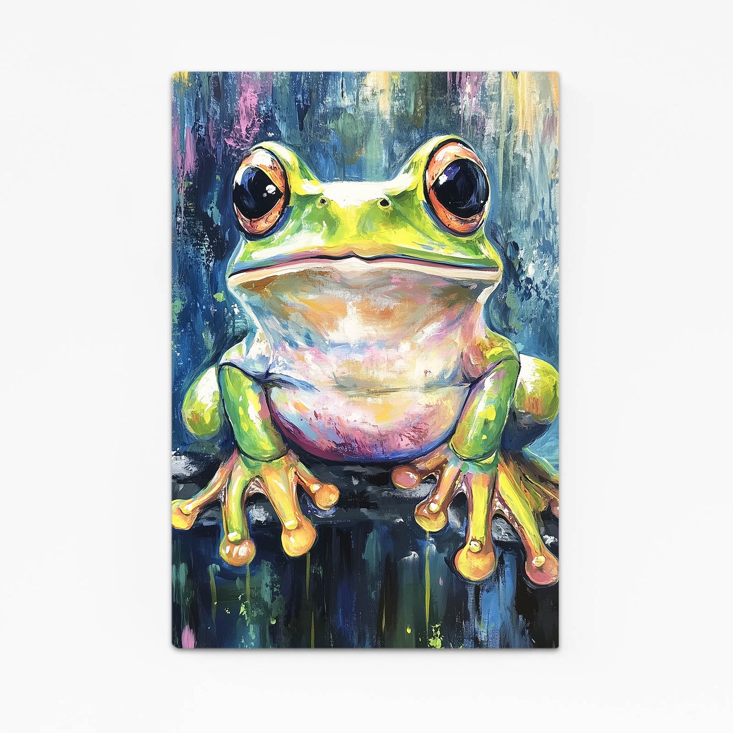 Vivid Painterly Treefrog Frog Prints – vivid painterly treefrog frog canvas print