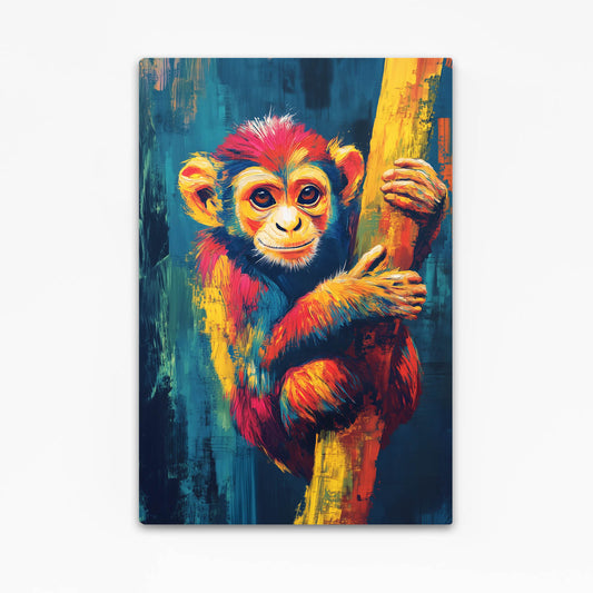 Vivid Tree Hug Monkey Wall Art – vivid tree hug monkey canvas print