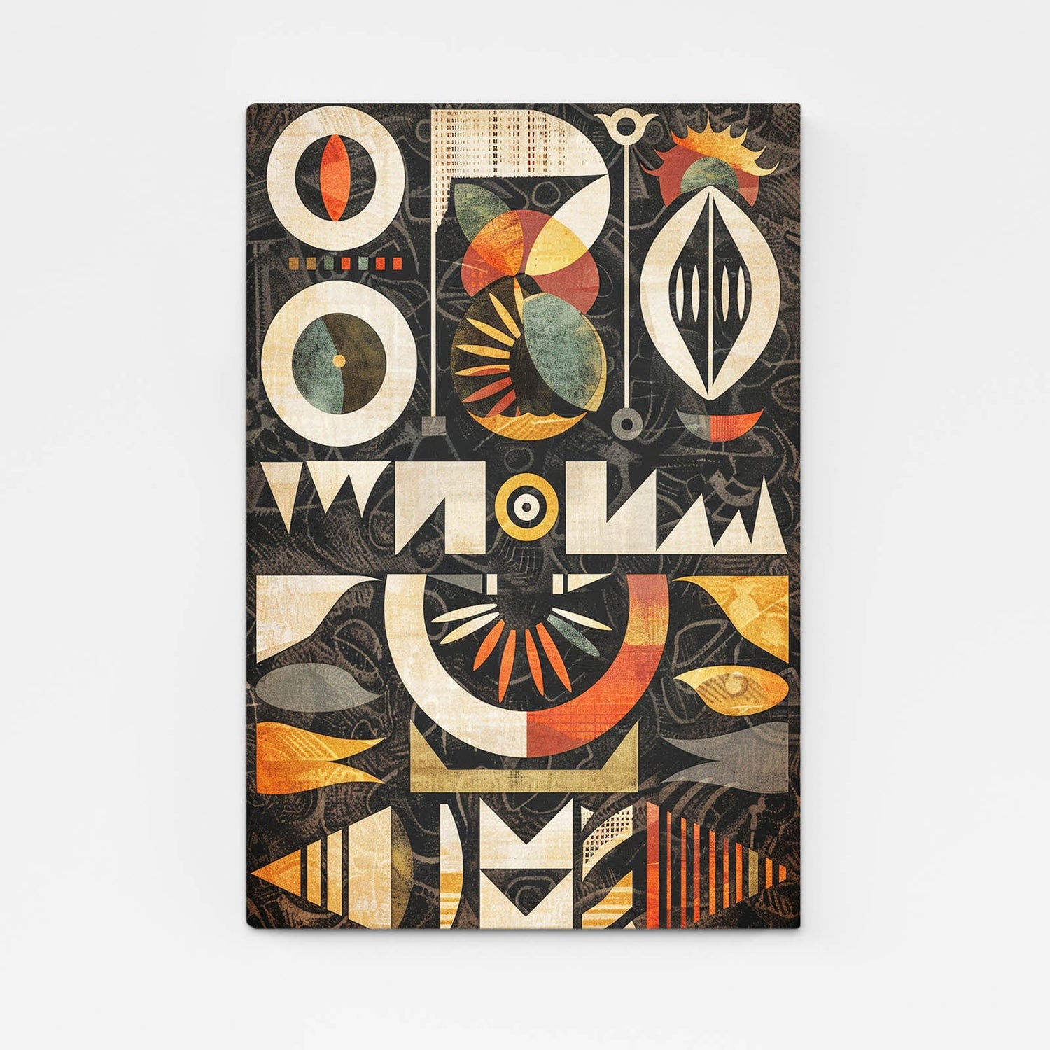 Wall Art African Style — abstract canvas print in brown tones