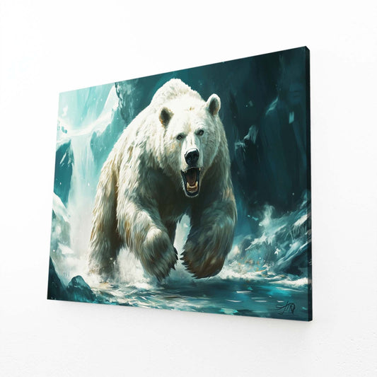 Wall Art Angry White Bear
