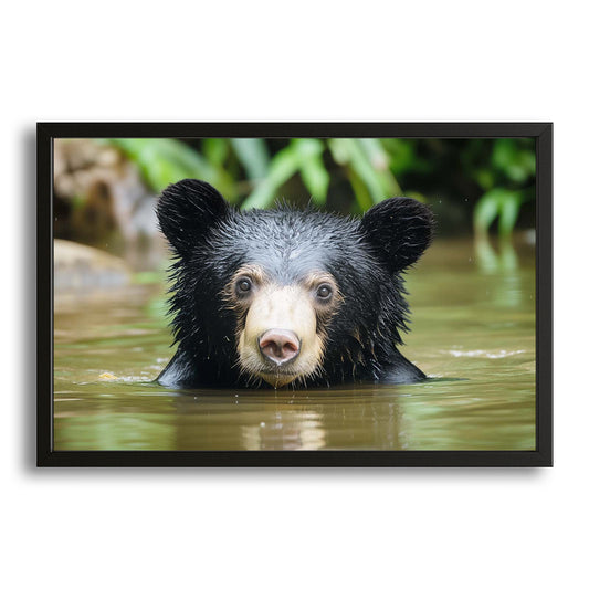 Wall Art Black Bear – canvas print on white background