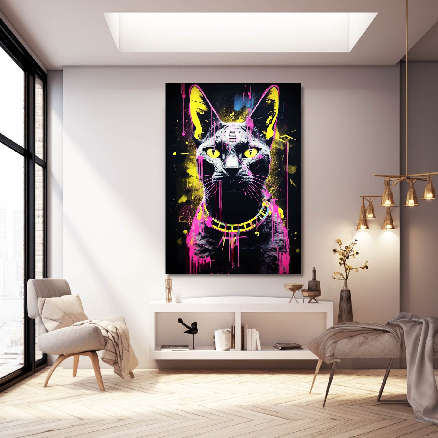 Wall Art Black Cat