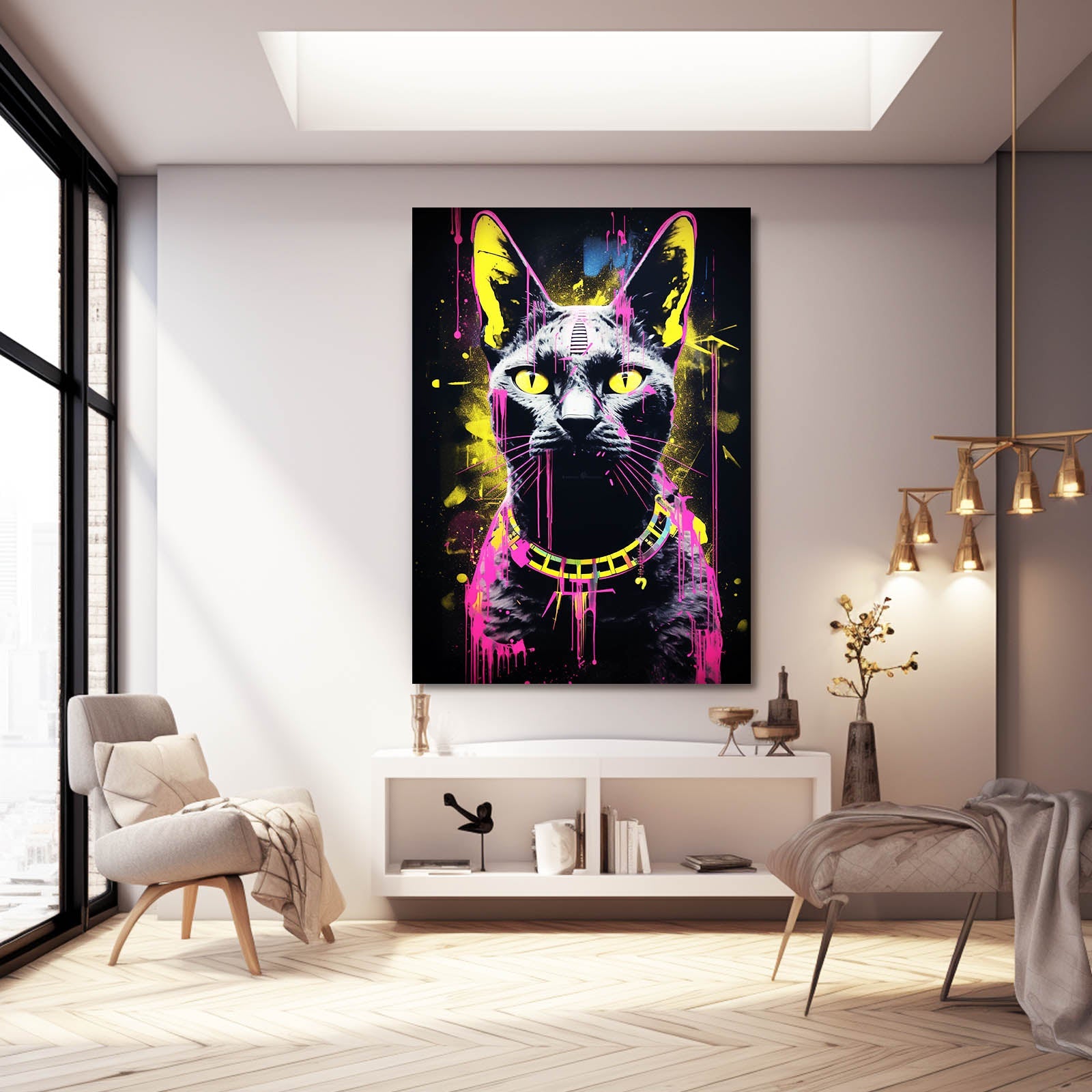 Wall Art Black Cat