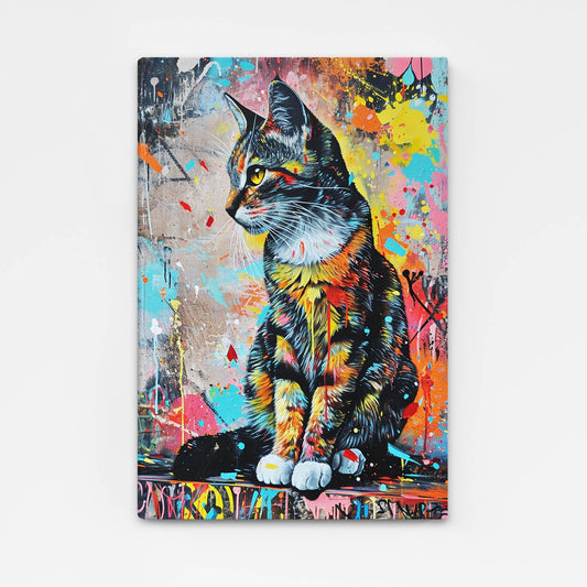Wall Art Colorful Cat