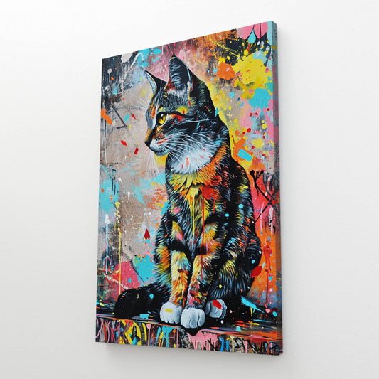 Wall Art Colorful Cat