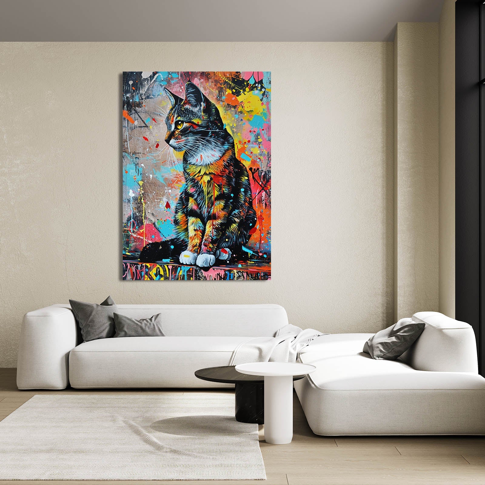 Wall Art Colorful Cat