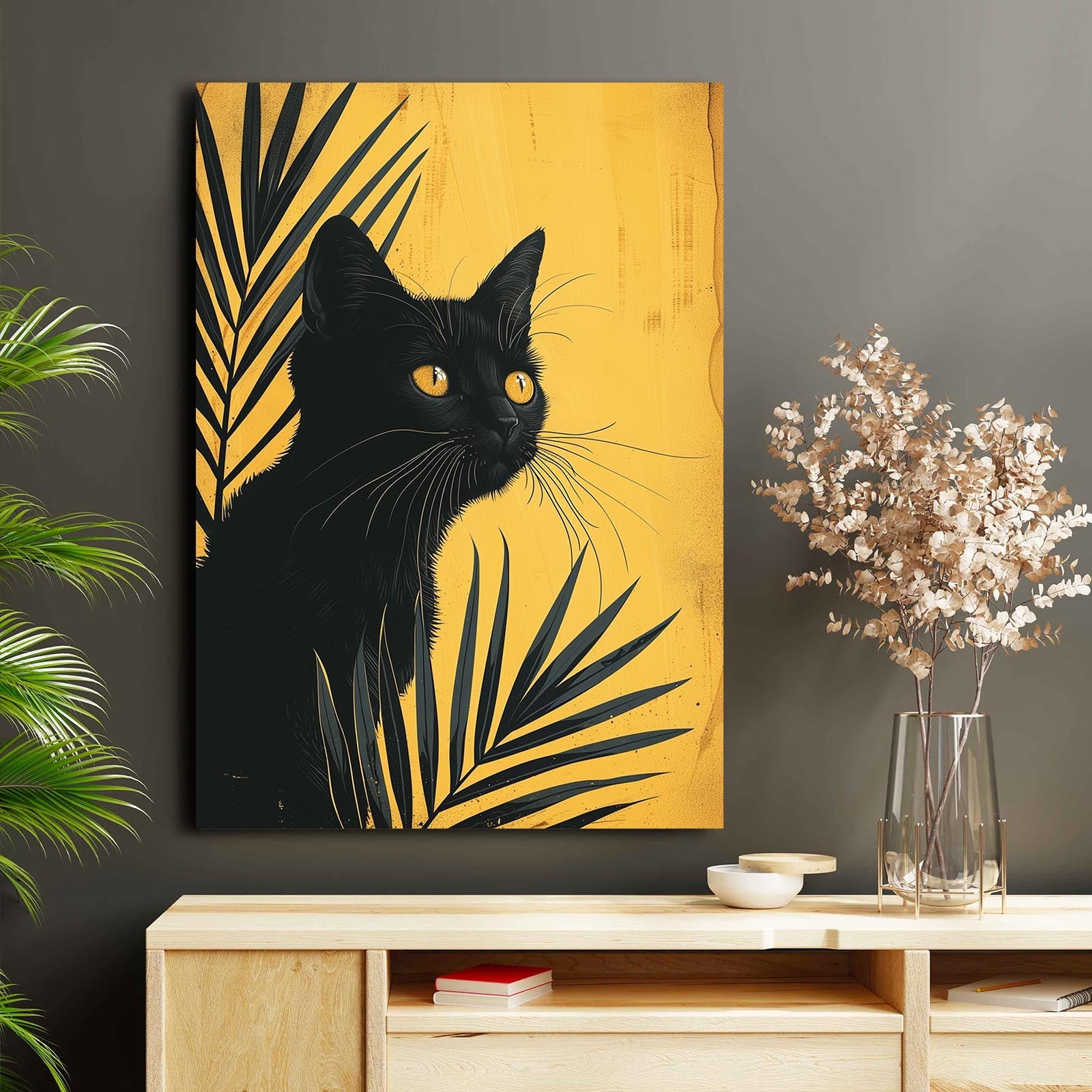 Wall Art Golden Gaze Cat