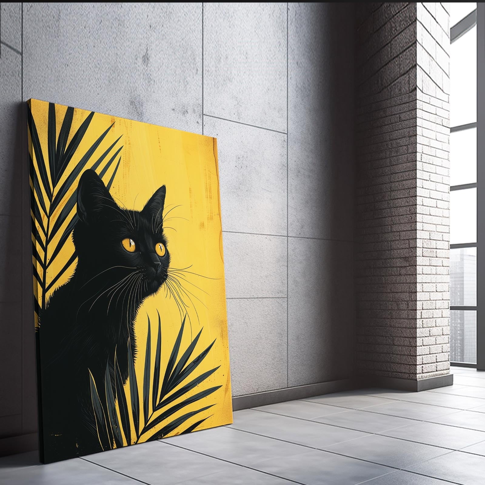 Wall Art Golden Gaze Cat