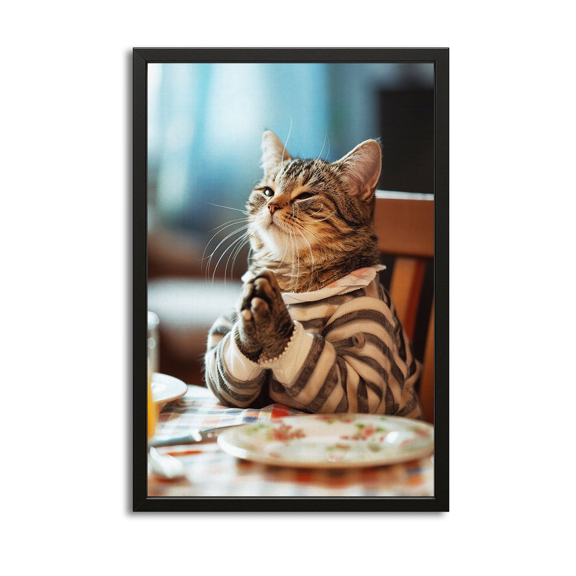 Wall Art Kitchen Cat – canvas print on white background