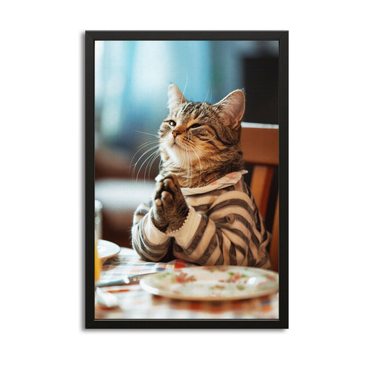 Wall Art Kitchen Cat – canvas print on white background