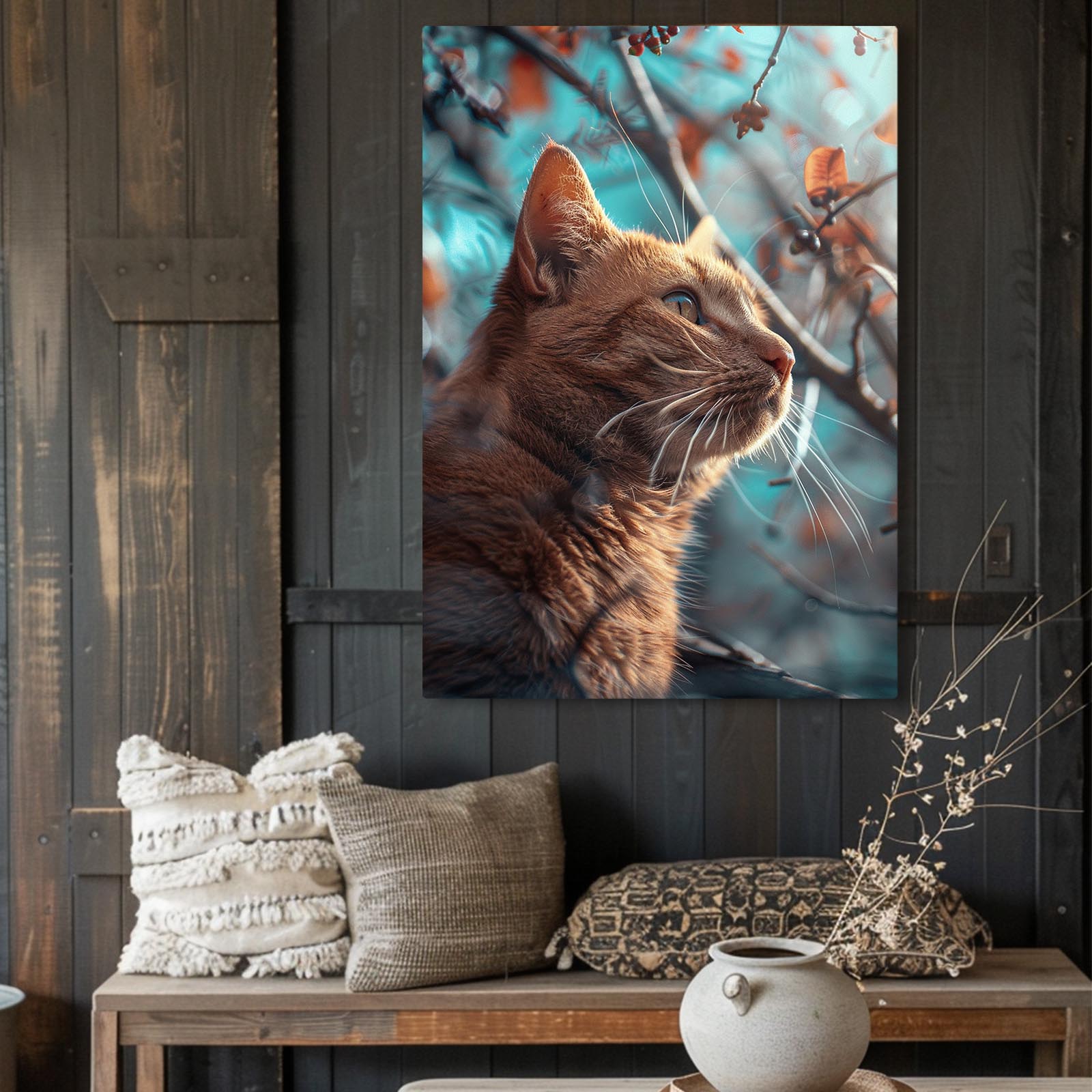Wall Art Orange Cat