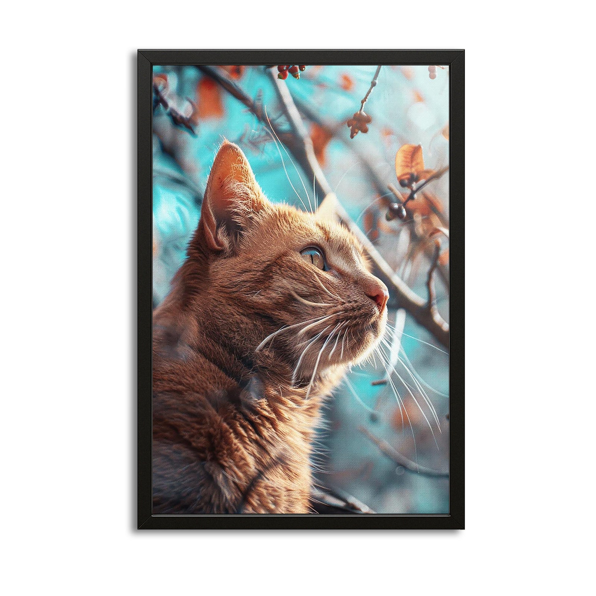 Wall Art Orange Cat – canvas print on white background