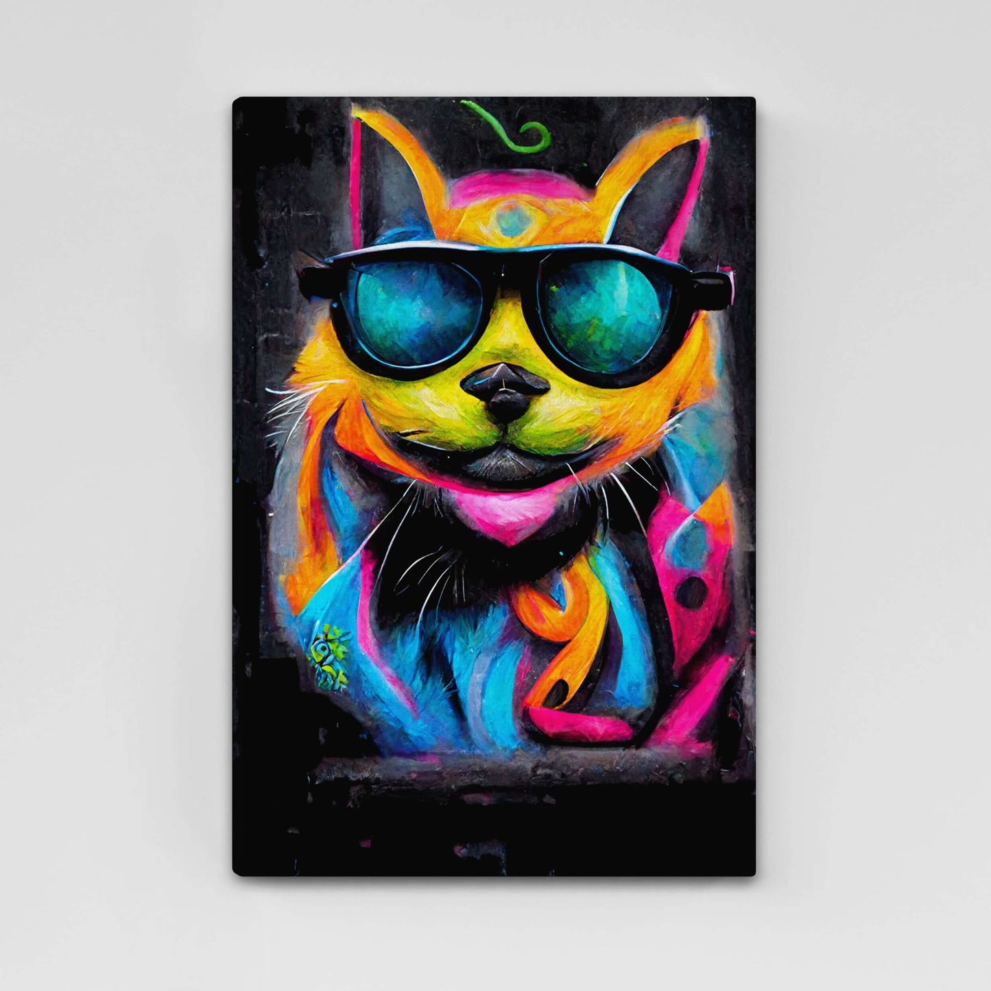 Wall Art Psychedelic Cat