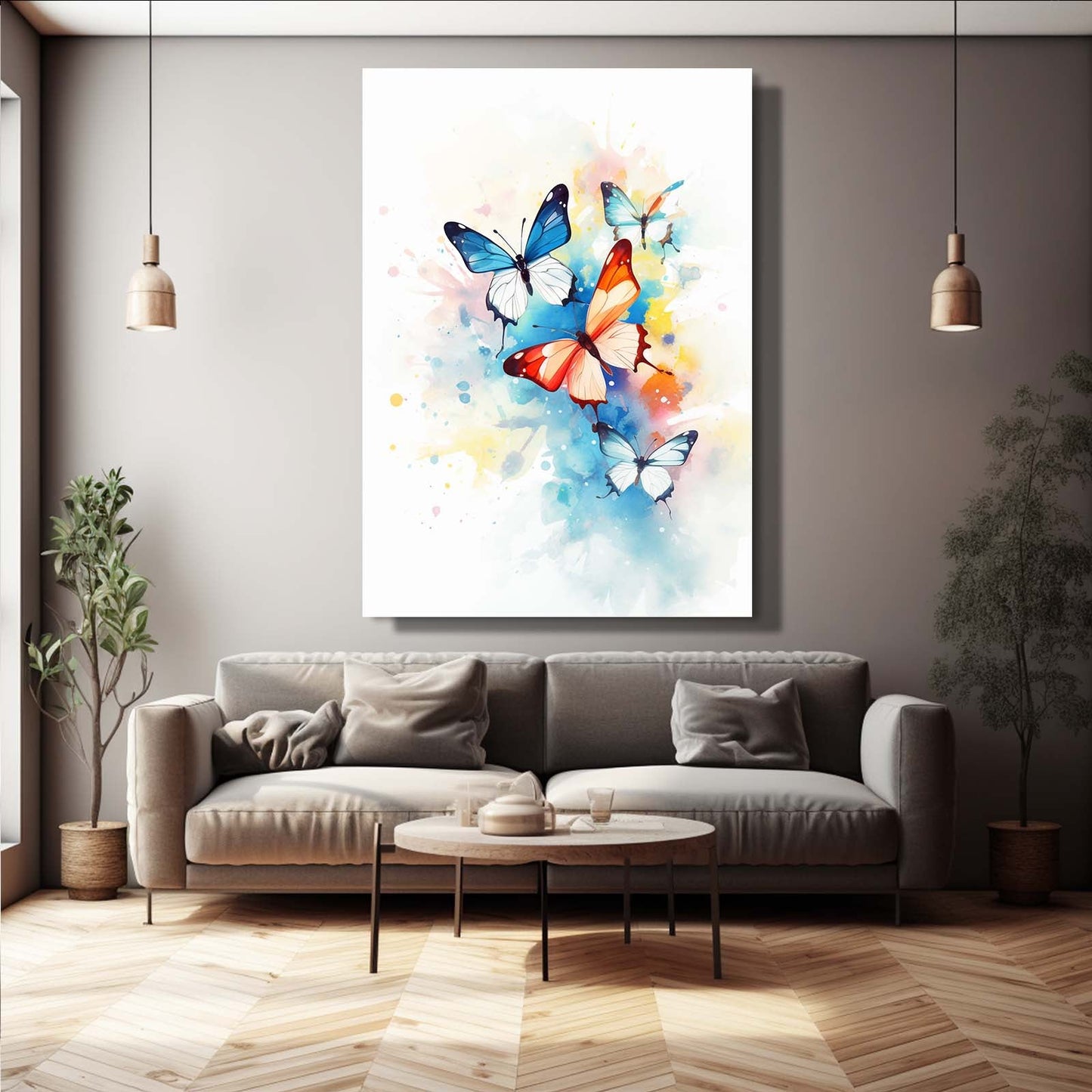 Color Splash Butterfly Wall Art