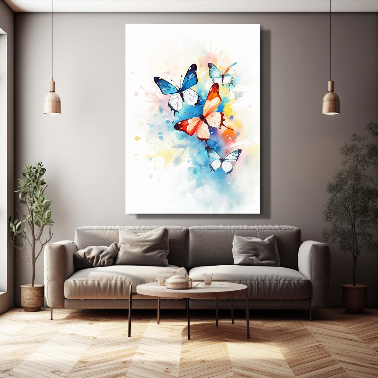 Color Splash Butterfly Wall Art