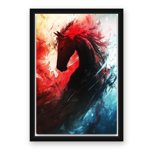 War Horse Wall Art – with Premium Black wood frame