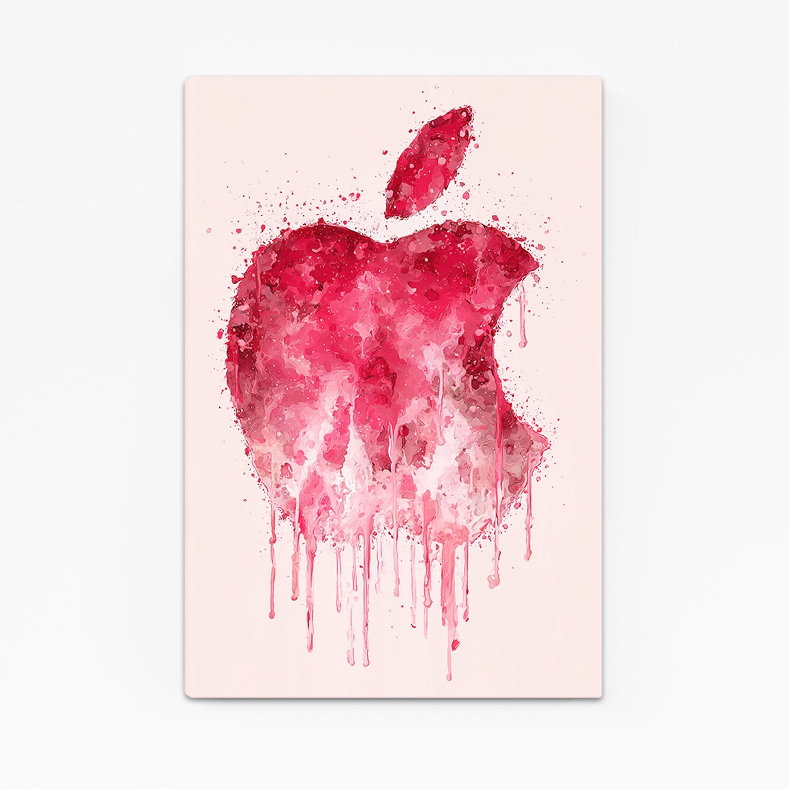 Watercolor Blush Logo Apple Canvas Art – watercolor blush logo apple canvas print