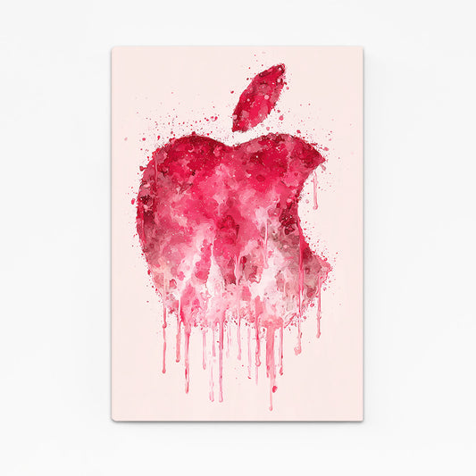 Watercolor Blush Logo Apple Canvas Art – watercolor blush logo apple canvas print