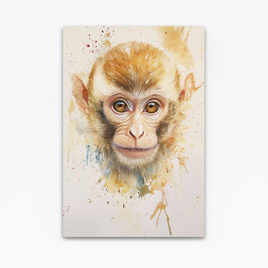 Watercolor Golden Fur Monkey Art – watercolor golden fur monkey canvas print