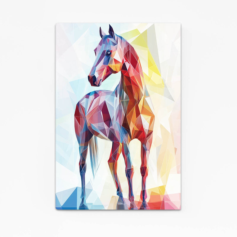 Watercolor Horse Canvas Art – angled canvas view on white background