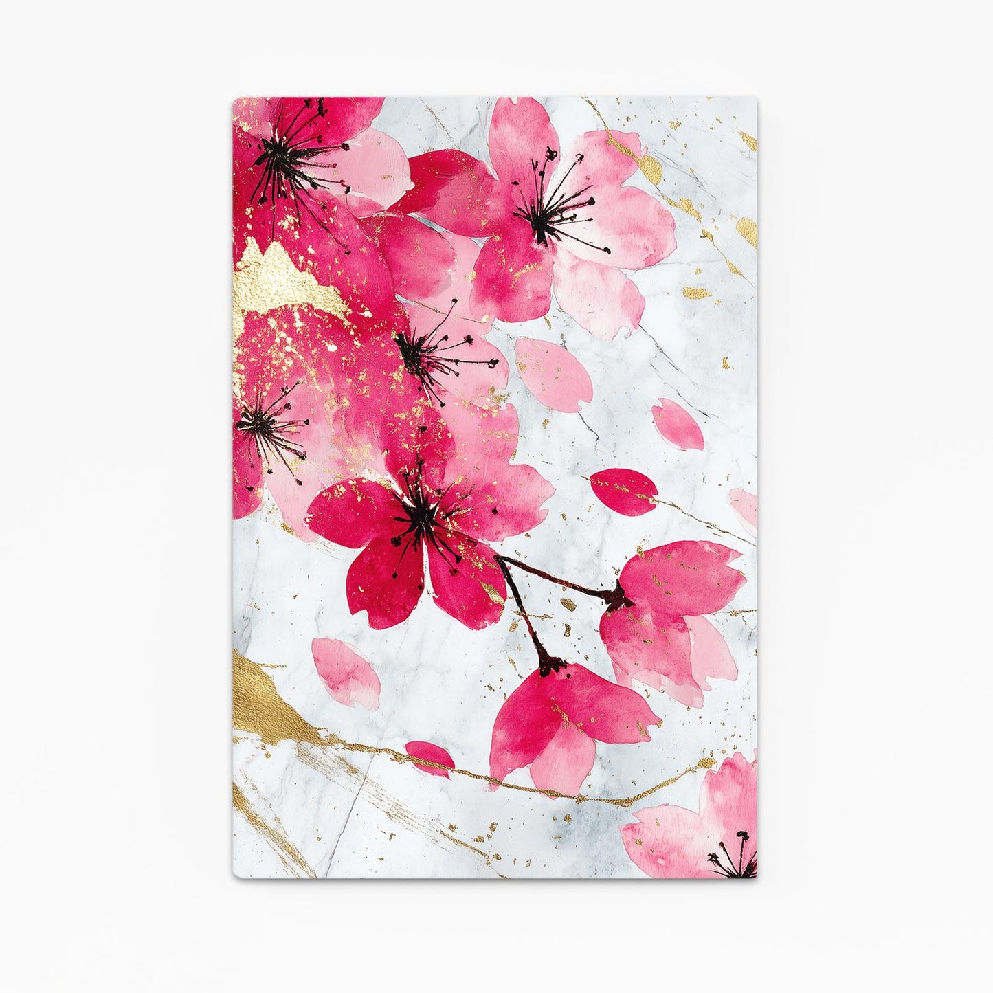 Watercolor Petal Fall Cherry Blossom Canvas Art – watercolor petal fall cherry blossom canvas print