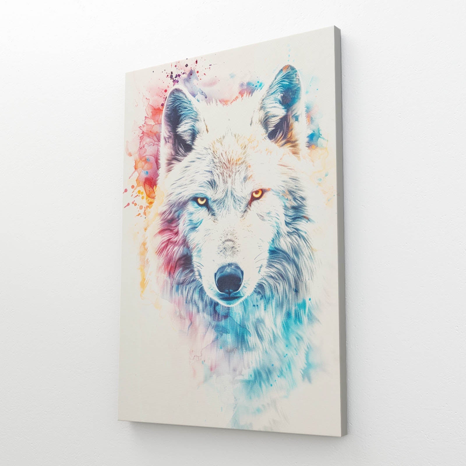 Watercolor Wolf Art