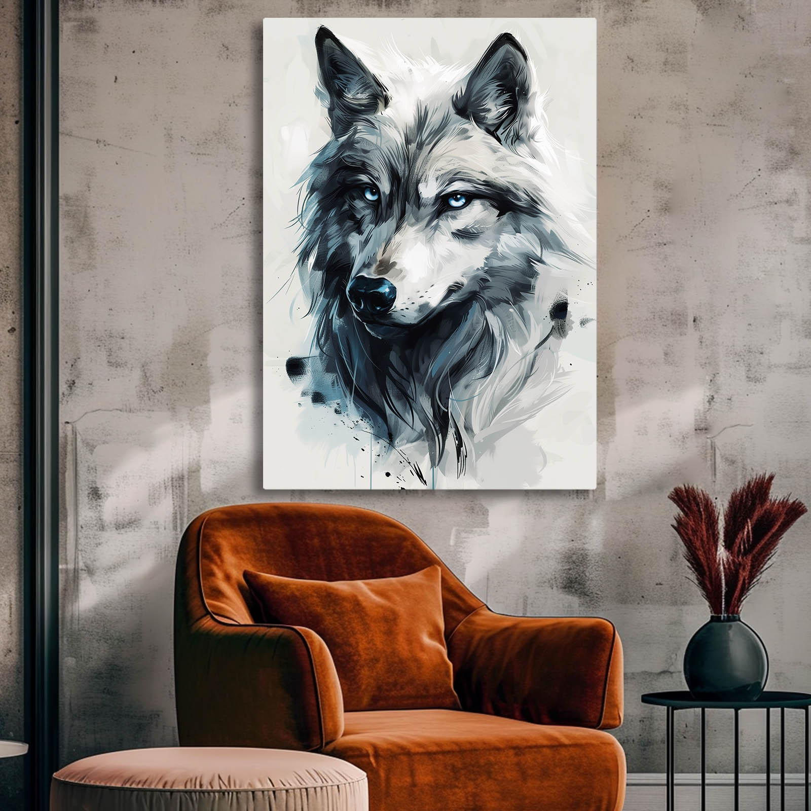 Watercolor Wolf Wall Art
