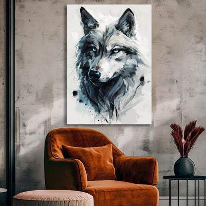 Watercolor Wolf Wall Art