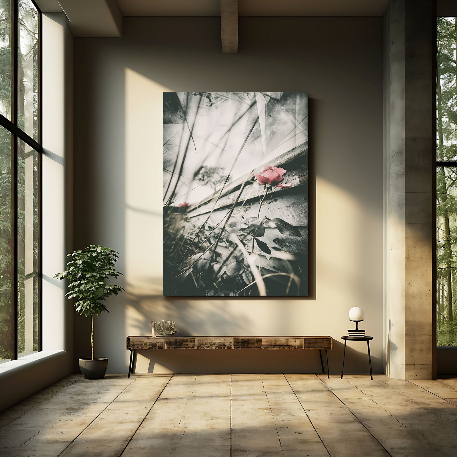 Weathered Rose Photography Print – canvas print, view 4