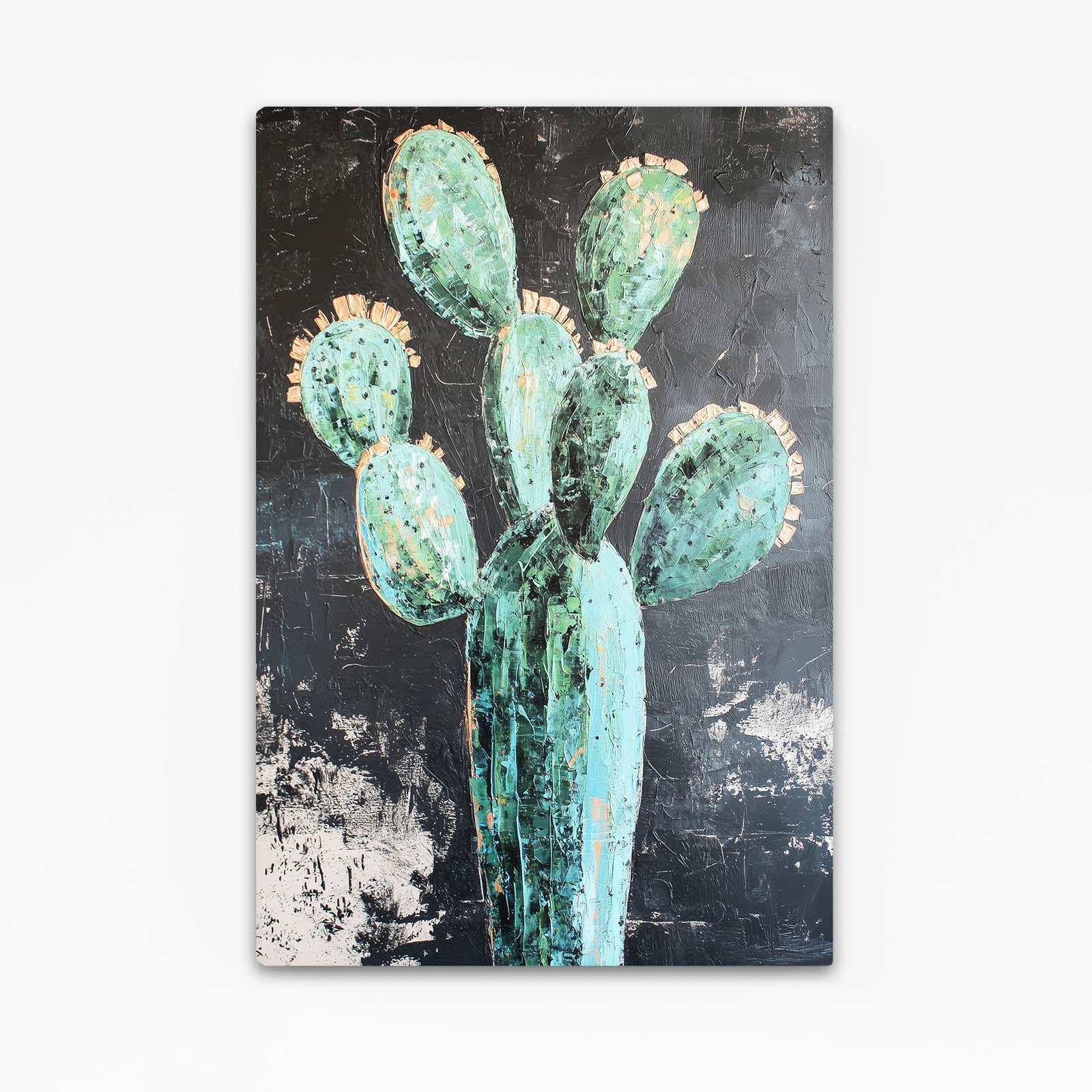 Weathered Teal Paddle Cactus Canvas – weathered teal paddle cactus canvas print