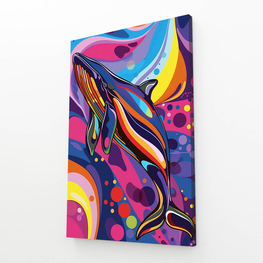 Whale Abstract Vibrant Art
