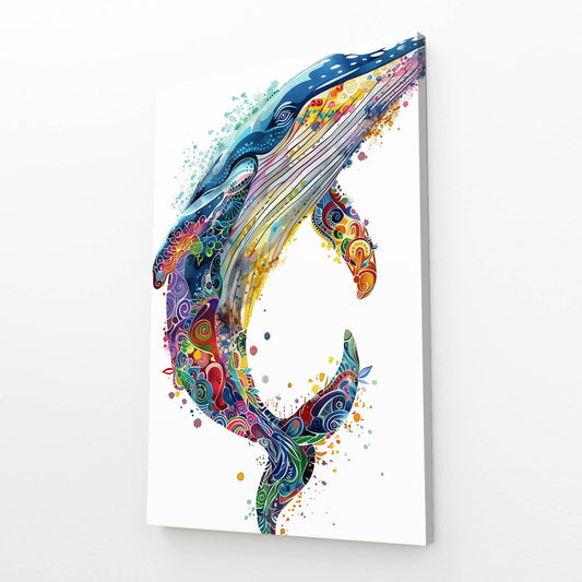 Whale Art Colorful