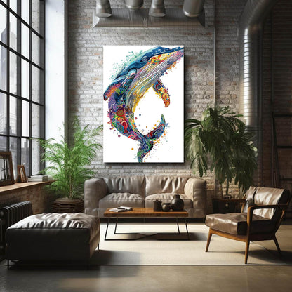 Whale Art Colorful
