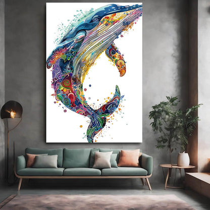 Whale Art Colorful