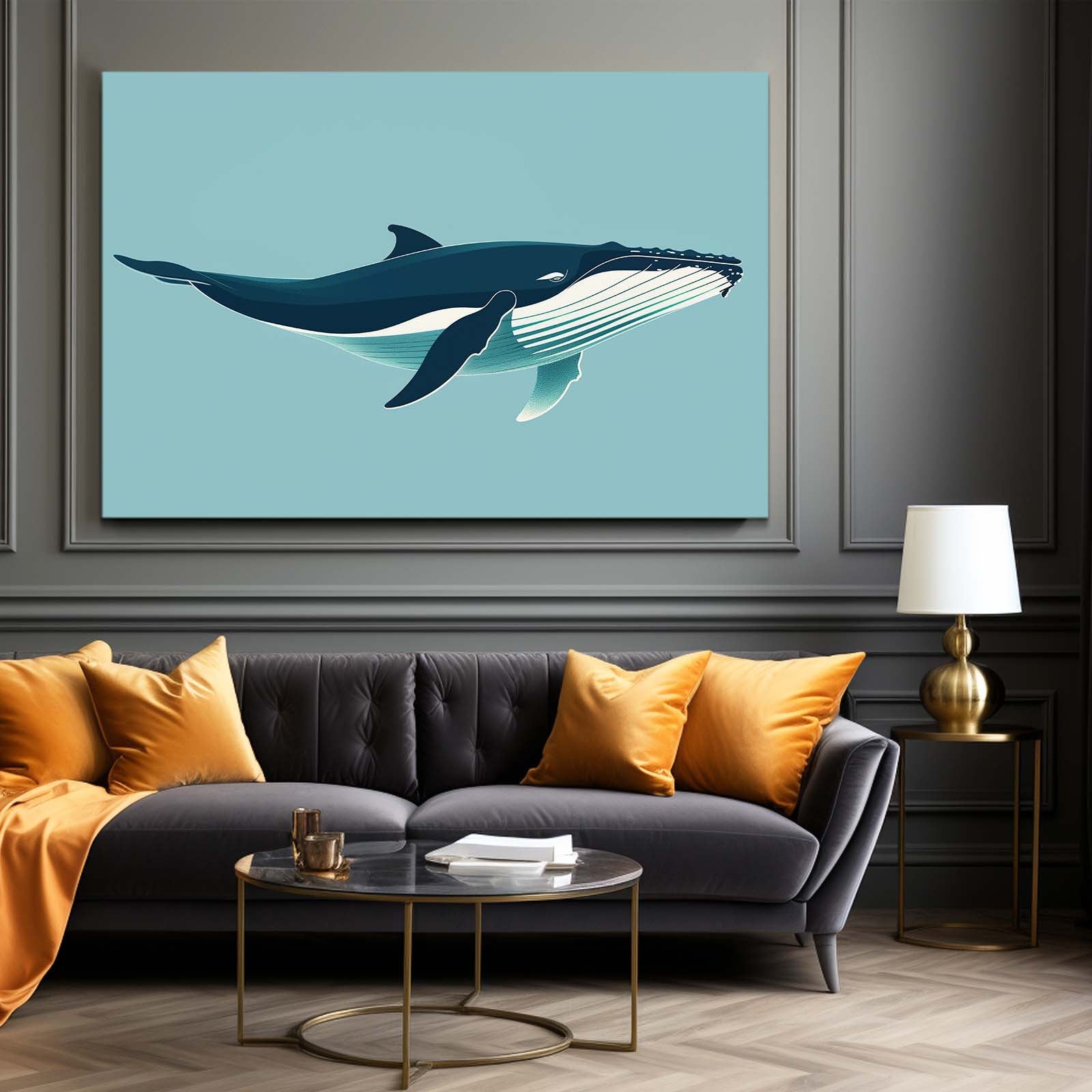 Whale Art Minimalist