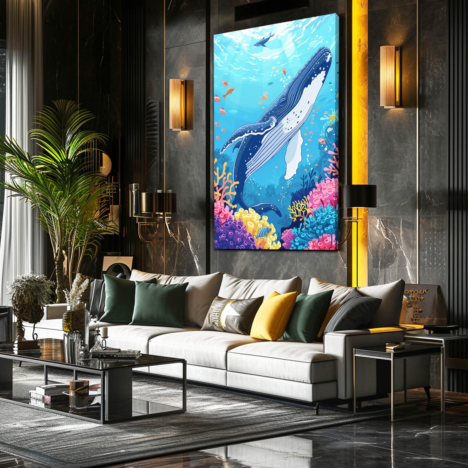 Whale Art Watercolor