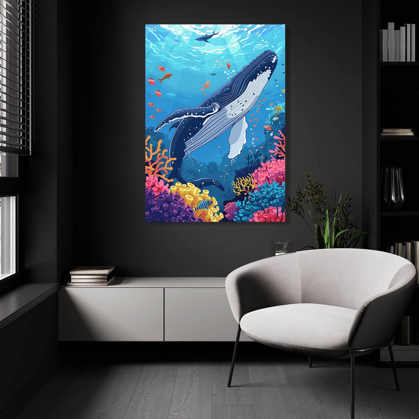 Whale Art Watercolor