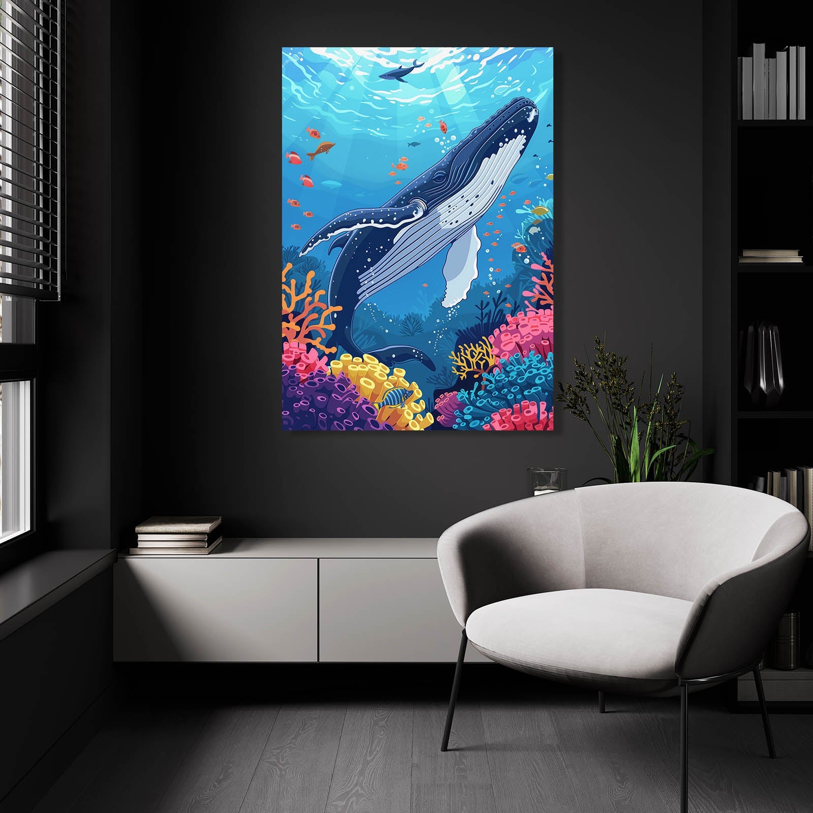 Whale Art Watercolor