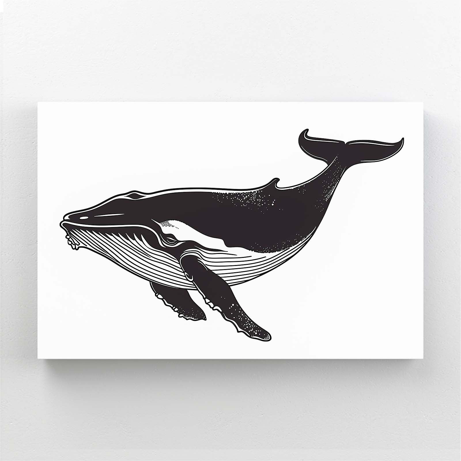 Whale Black And White Art